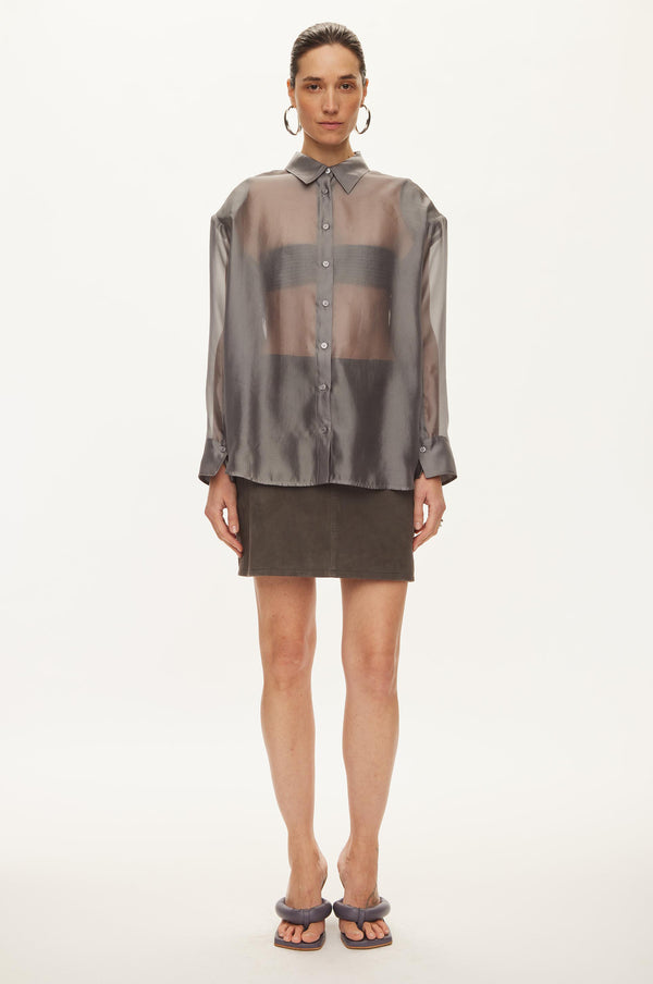 oval square Cosmo Sheer Shirt