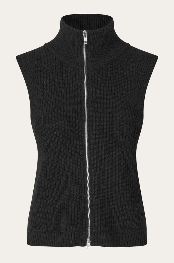 Oval Square Fave Knit Zip Vest