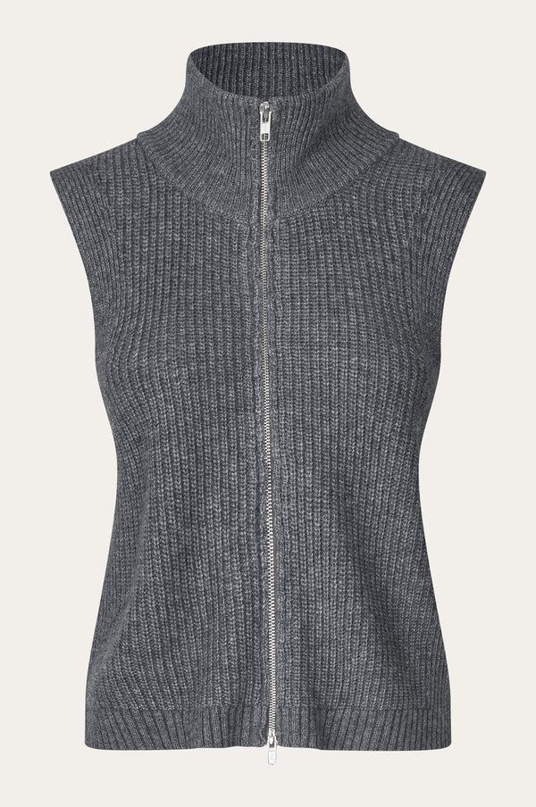 Oval Square Fave Knit Zip Vest