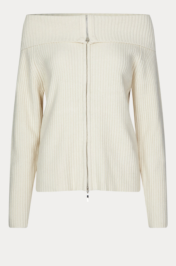 Oval Square Fave Zip Cardigan