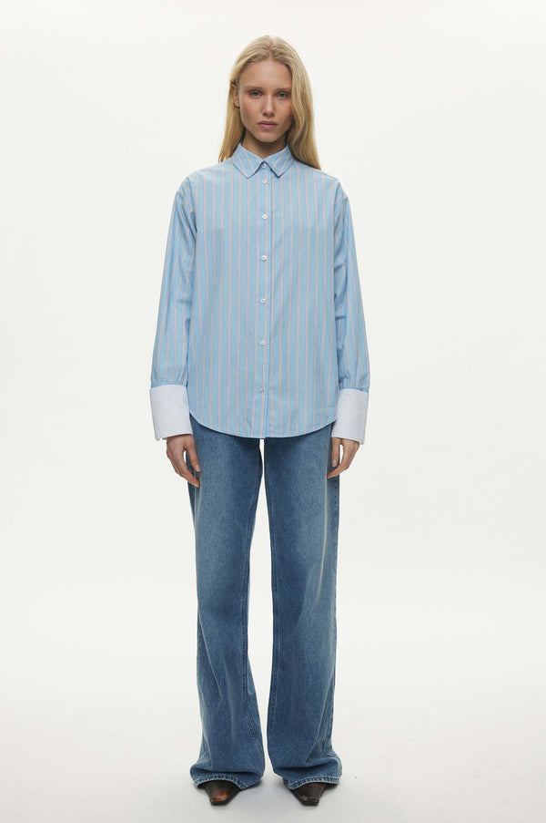 oval square Finesse Cuff Shirt