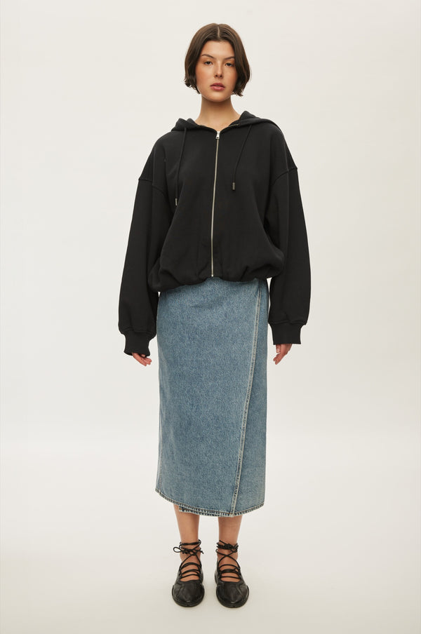 oval square First Zip Hoodie