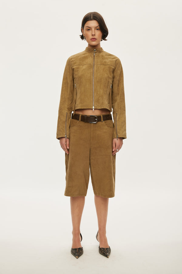 oval square Future Suede Jacket