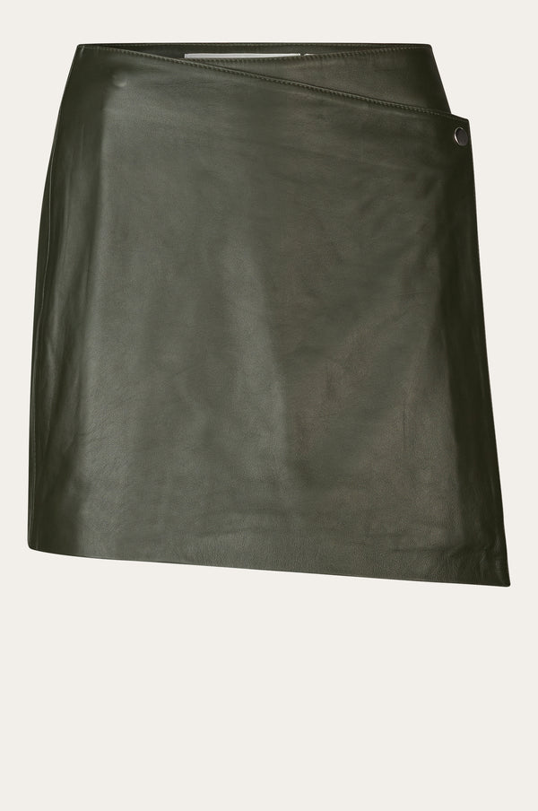 Oval Square Glory Leather Skirt