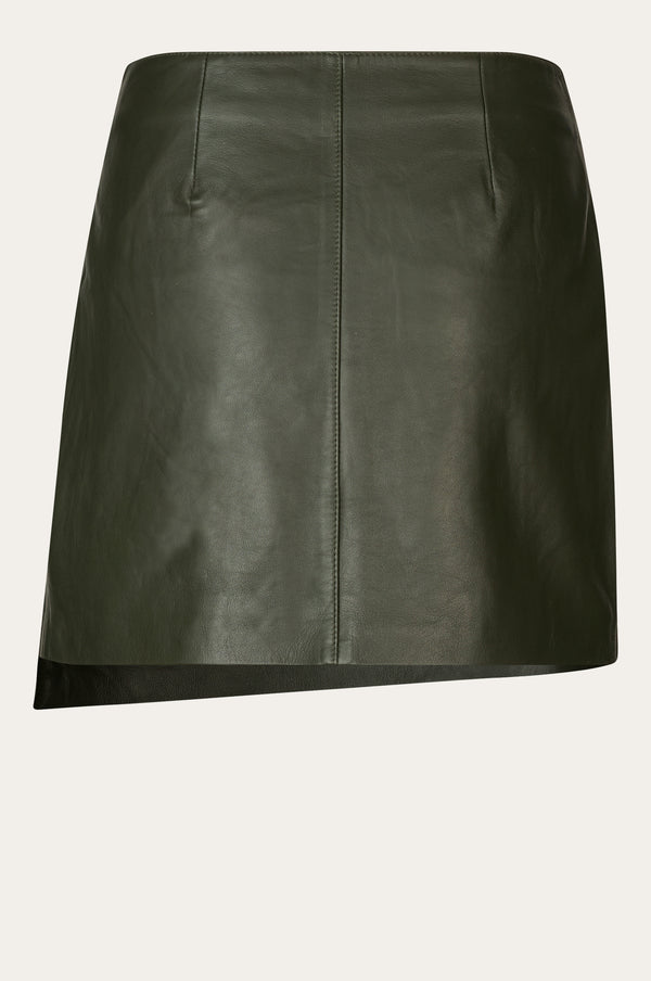 Oval Square Glory Leather Skirt