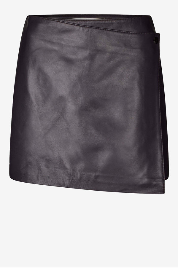 Oval Square Glory Leather Skirt