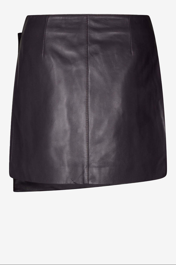 Oval Square Glory Leather Skirt