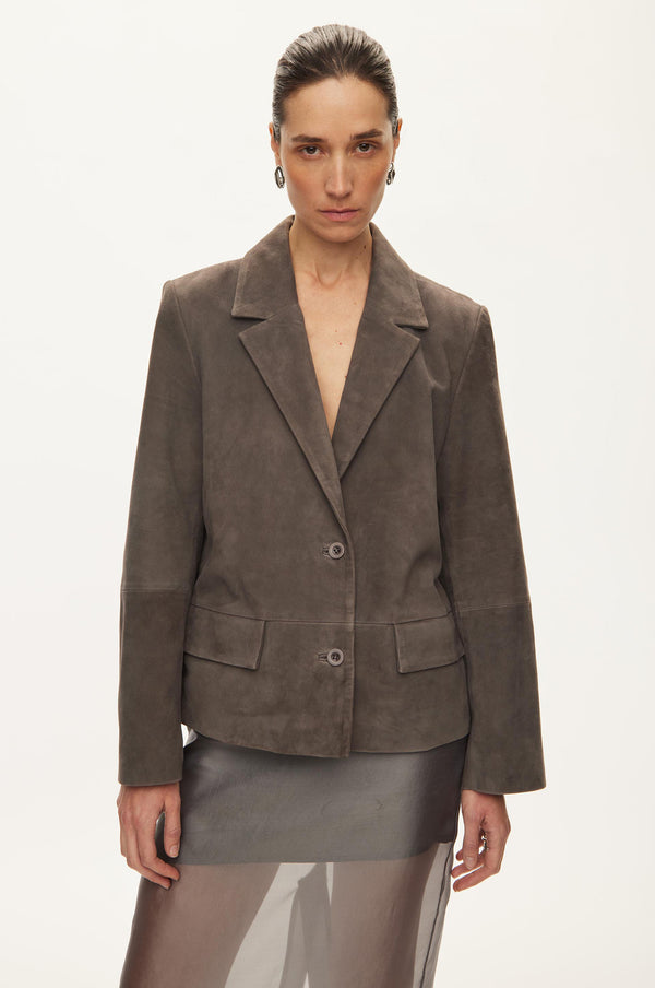 Oval Square Kylie Suede Blazer
