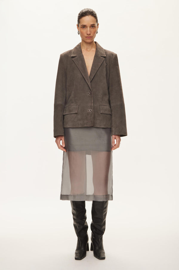 oval square Kylie Suede Blazer