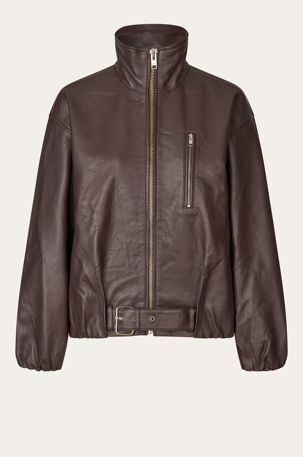 Oval Square Lenny Leather Jacket