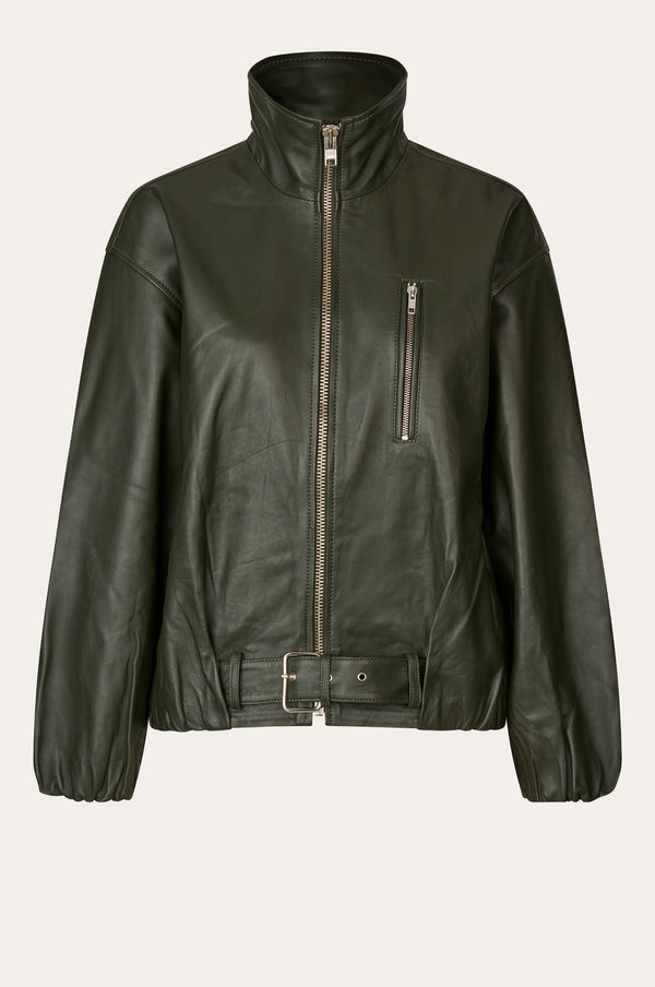 Oval Square Lenny Leather Jacket