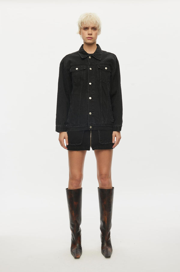 oval square Limit Denim Jacket 0109