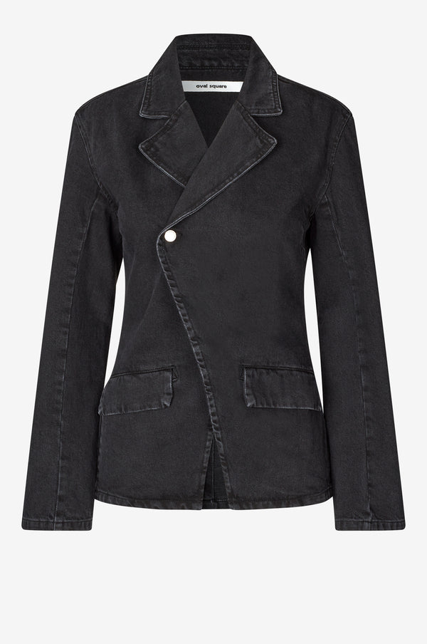 Oval Square Luxury Denim Blazer