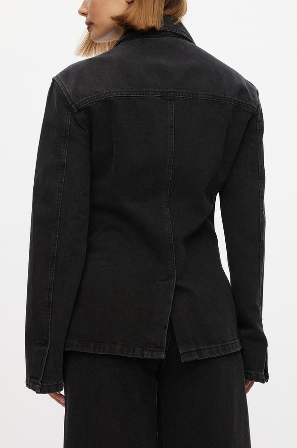 Oval Square Luxury Denim Blazer