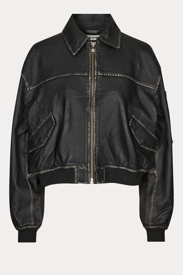 Oval Square OSRocker Leather Bomber