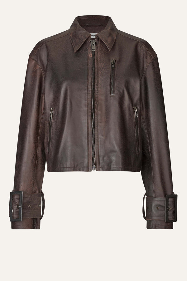 Oval Square Roxy Leather Jacket