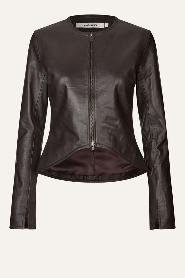 oval Square Roy Leather Blouse