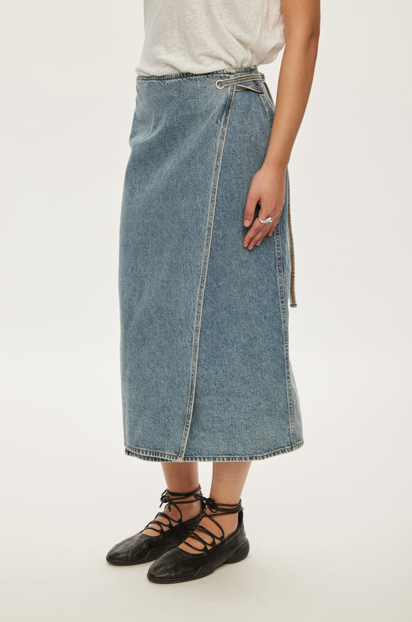 Oval Square Soul Denim Skirt 0107