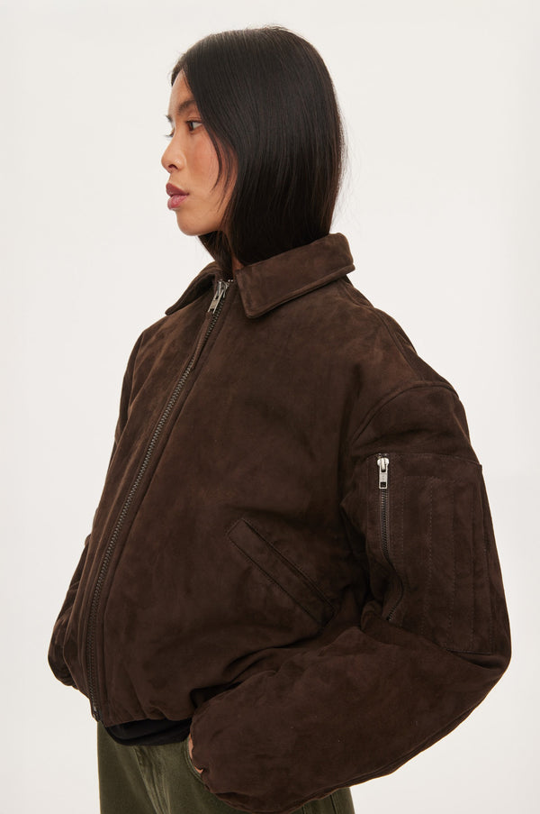 Oval Square Spirit Suede Bomber