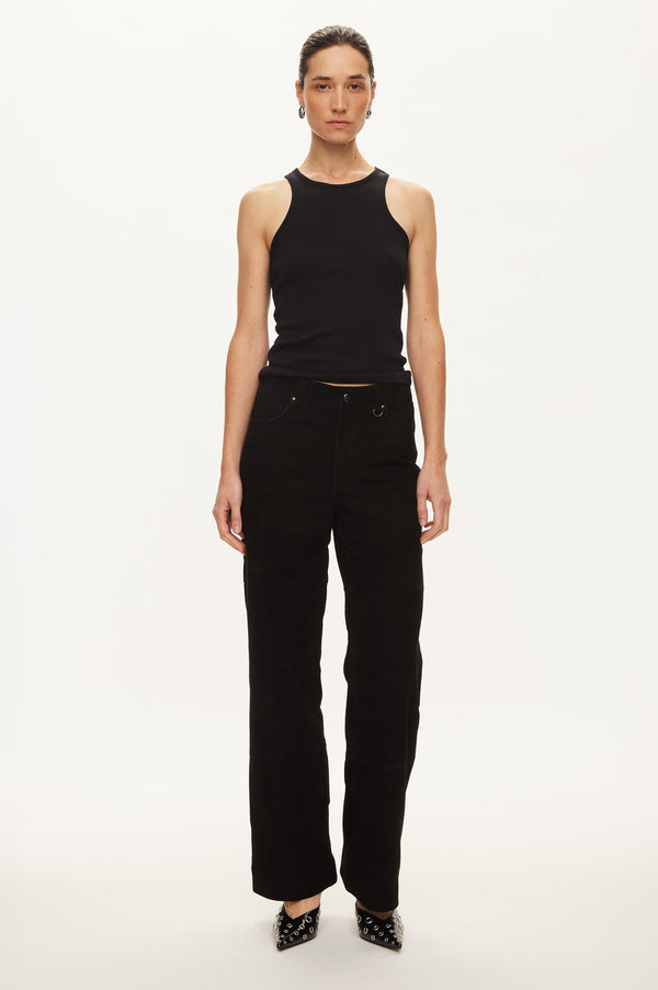 oval square Spirit Suede Trousers