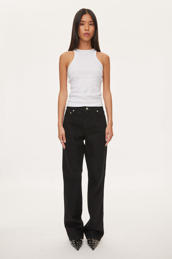 oval square Straight Jeans