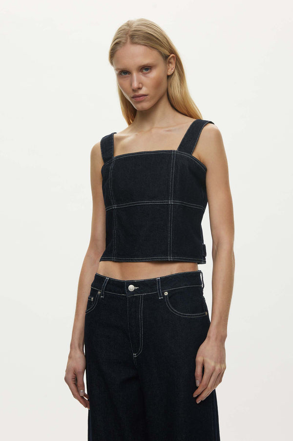 Oval Square Venice Denim Top