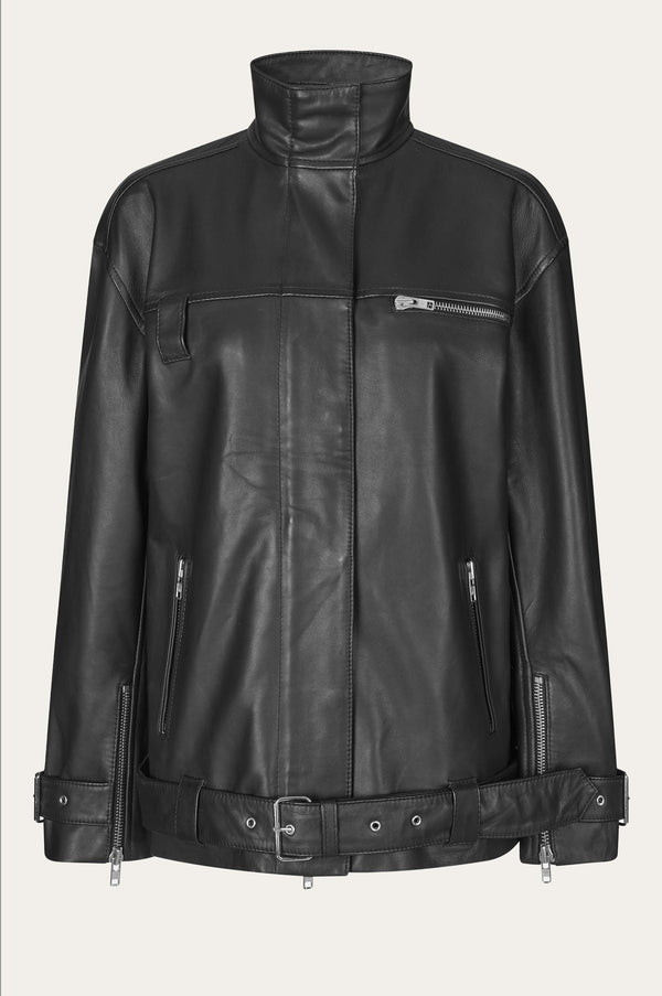 Oval Square Verve Leather Jacket