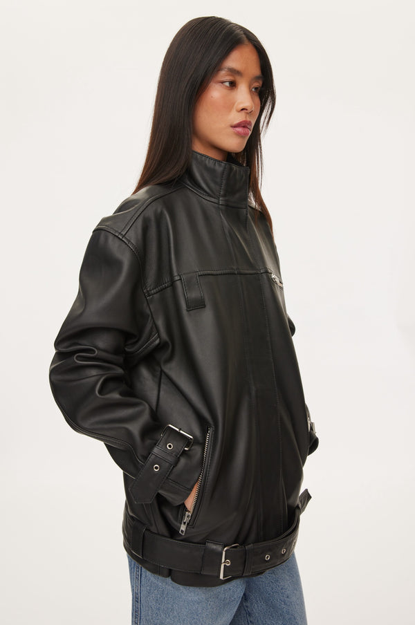 Oval Square Verve Leather Jacket