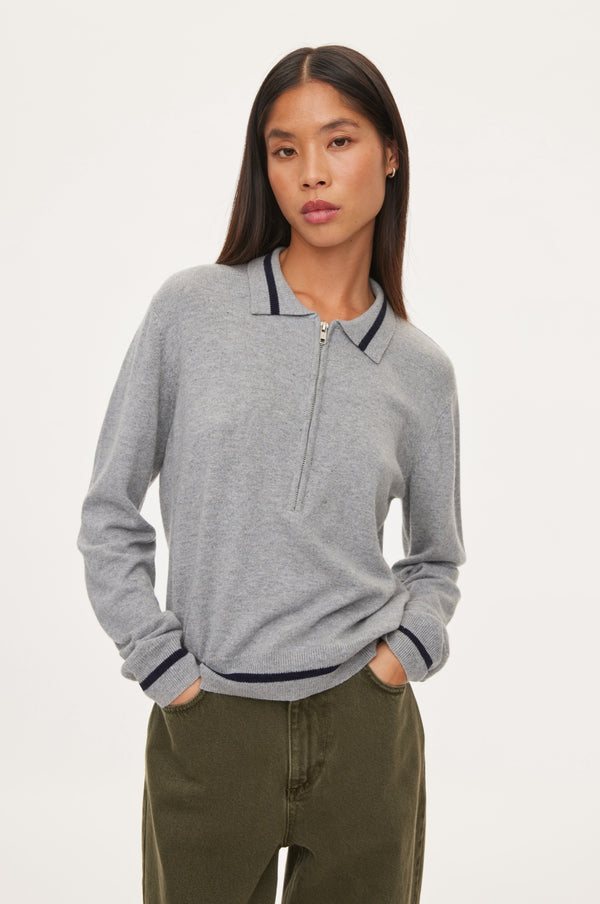 Oval Square Vika LS Zip Polo