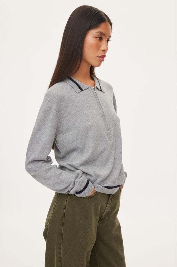 Oval Square Vika LS Zip Polo