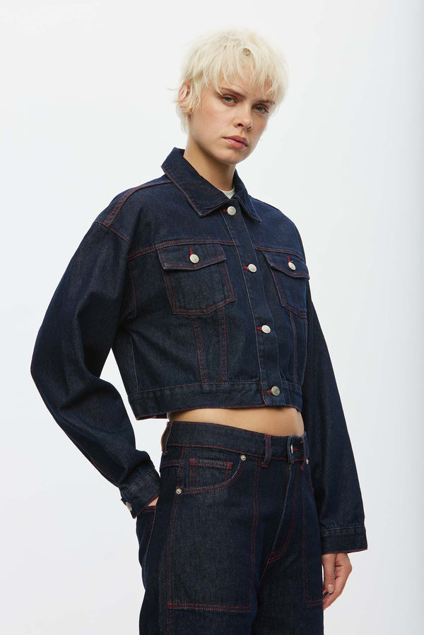 Oval Square Wonder Denim Jacket 0103