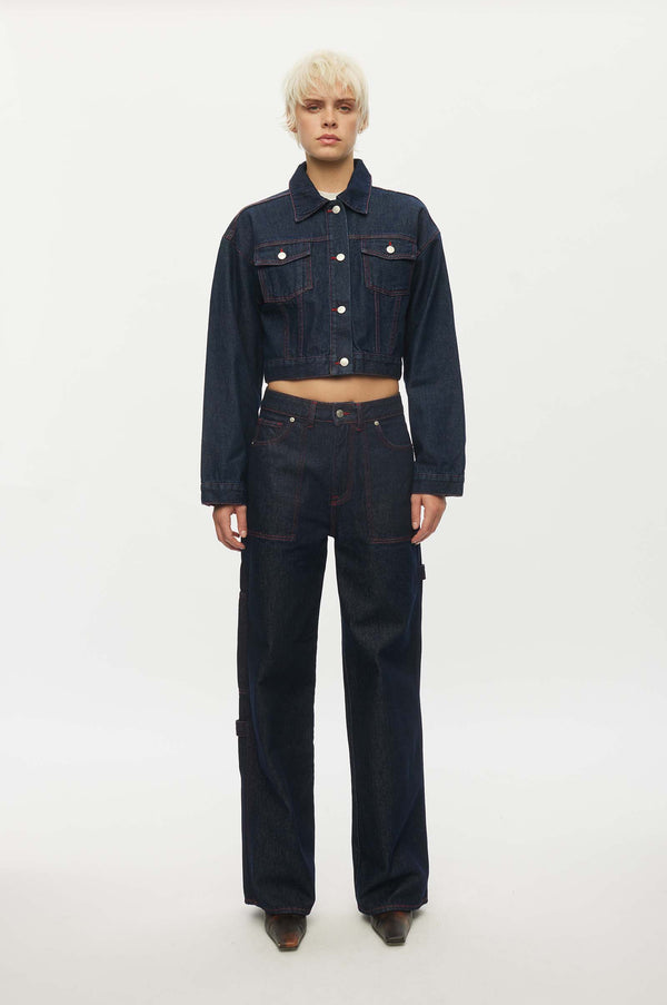 oval square Wonder Denim Jacket 0103