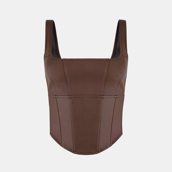 ow collection AMARA Faux Leather Top