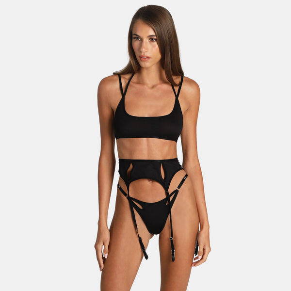 Ow Collection CALLA Thong And Suspenders