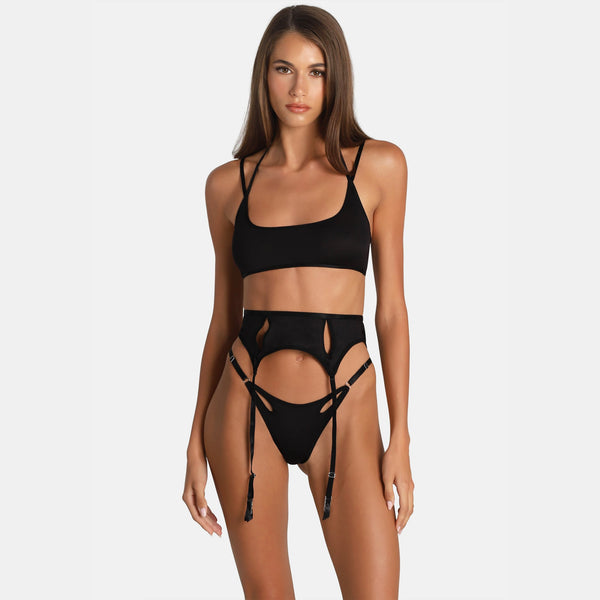 Ow Collection CALLA Thong And Suspenders