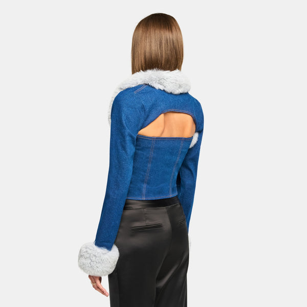 Ow Collection DENIM Corset Jacket (2-piece)