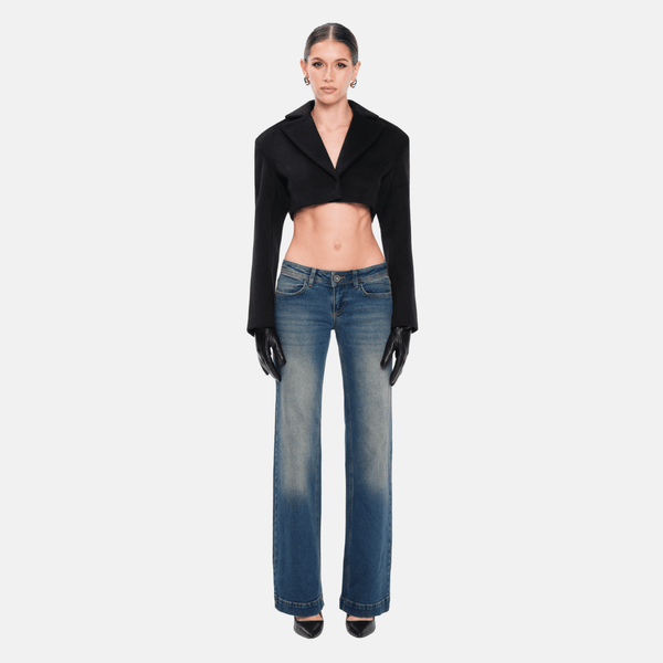 Ow Collection NOVA Crop Wool Blazer