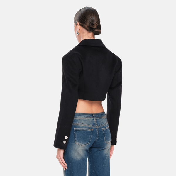 Ow Collection NOVA Crop Wool Blazer