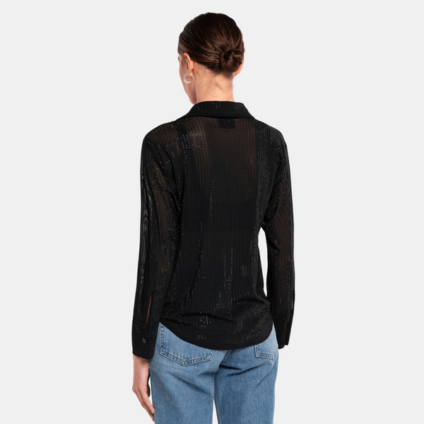 Ow Collection OPAL Rhinestone Shirt