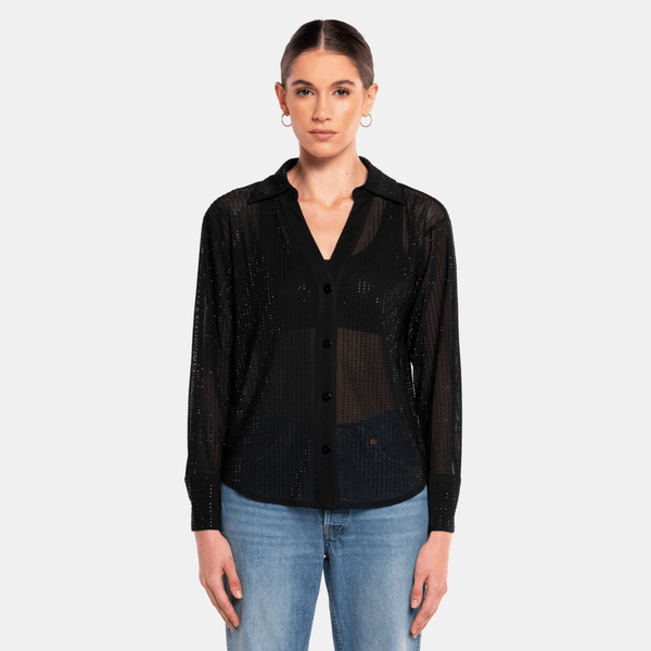 ow collection OPAL Rhinestone Shirt