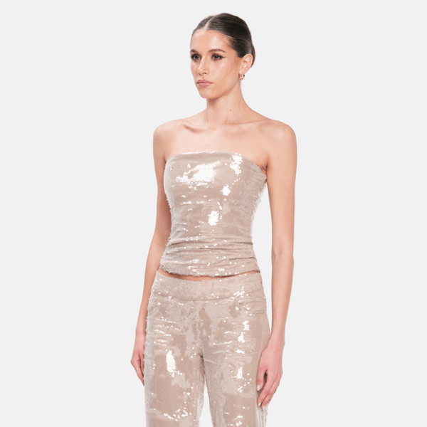 Ow Collection RUBY Sequin Tube Top