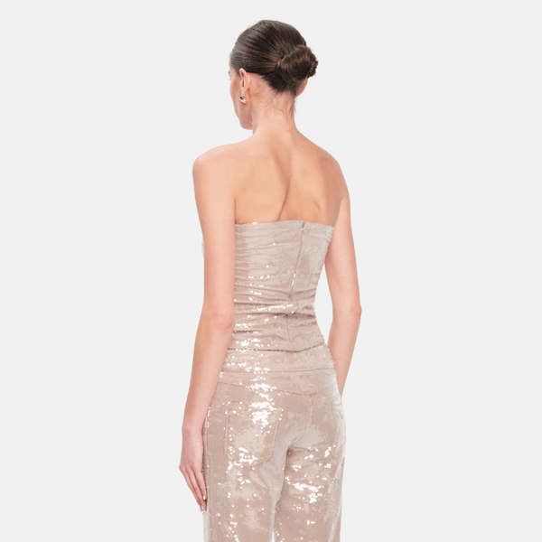 Ow Collection RUBY Sequin Tube Top