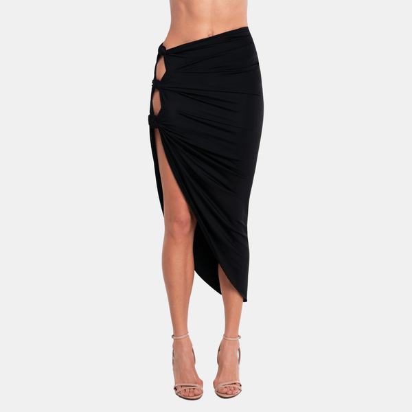 ow collection RUCHED Knot Skirt