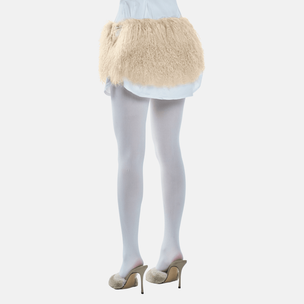 Ow Collection THEA Fur Mini Skirt
