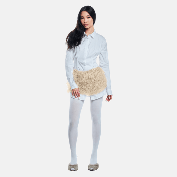 Ow Collection THEA Fur Mini Skirt