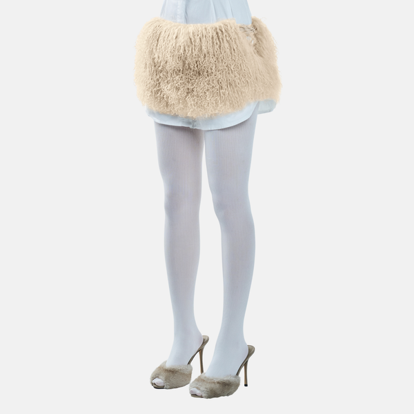 Ow Collection THEA Fur Mini Skirt