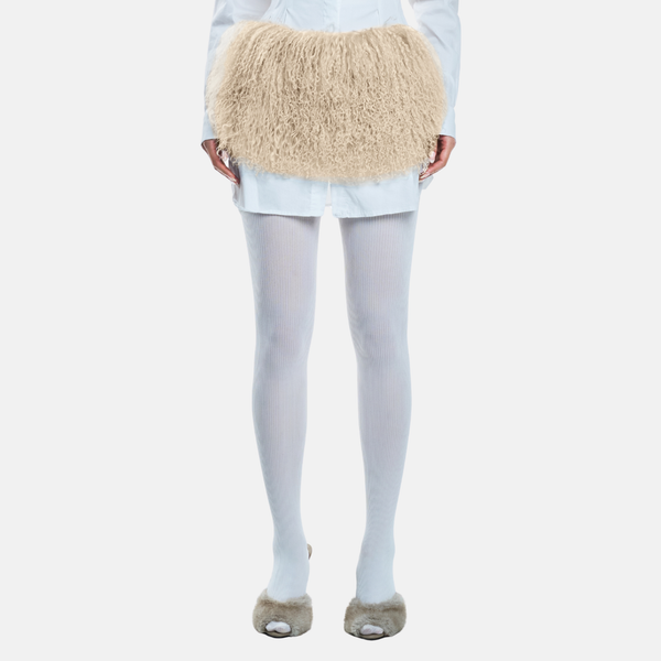 ow collection THEA Fur Mini Skirt