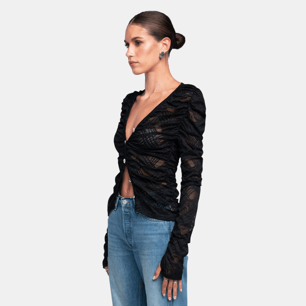 Ow Collection WANTED Lace Cardigan