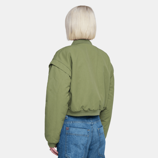 Ow Collection YOKON Crop Bomber Jacket