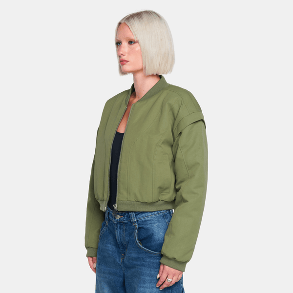 Ow Collection YOKON Crop Bomber Jacket